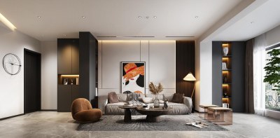 现代客餐厅3D模型下载